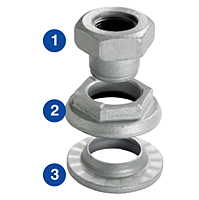 Disc-Lock™ Three Piece Wedge Locking Nuts